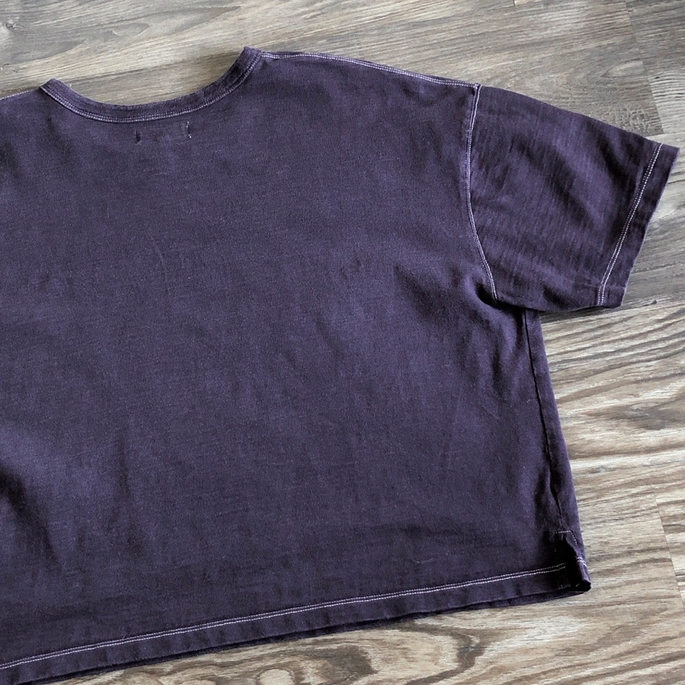 Madewell Oversized Tee Dark Purple Wash Short Sleeve Cotton AI228 - Picture 7 of 10